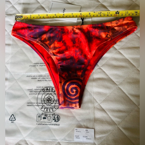 Daisy Street brand bikini bottom bright orange and red colors - Picture 13 of 15